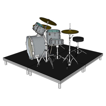 Power Dynamics Deck750 mobilní bubnové pódium 200 x 200 x 20 cm
