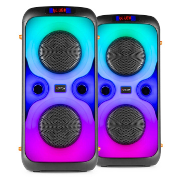 Fenton BoomBox440 set - 2 akumulátorové partyboxy s mikrofonem a LED - 360W - Stereo pairing