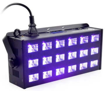 LIGHT4ME LED UV 18 X 3W Reflektor + Stroboskop DMX