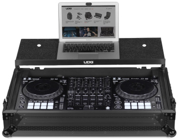 UDG Ultimate Flight Case Pioneer DDJ-1000 Black Plus (Laptop shelf + Wheels)
