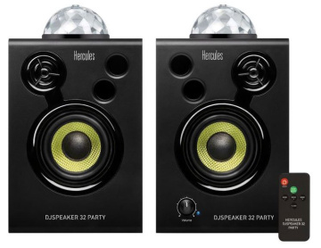 Hercules DJMonitor PARTY 32 , sada 2 aktivních DJ reproduktorů s LED osvětlením
